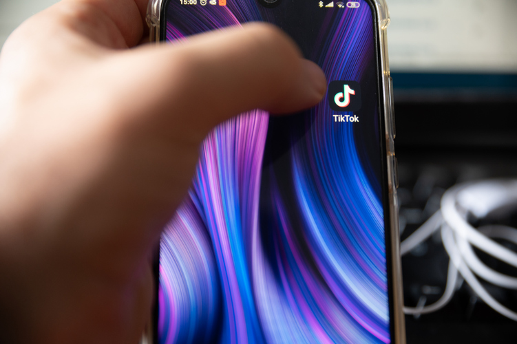 personne qui se connecte à TikTok