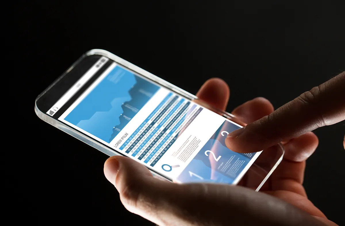 Un homme qui regarde un site sur un smartphone